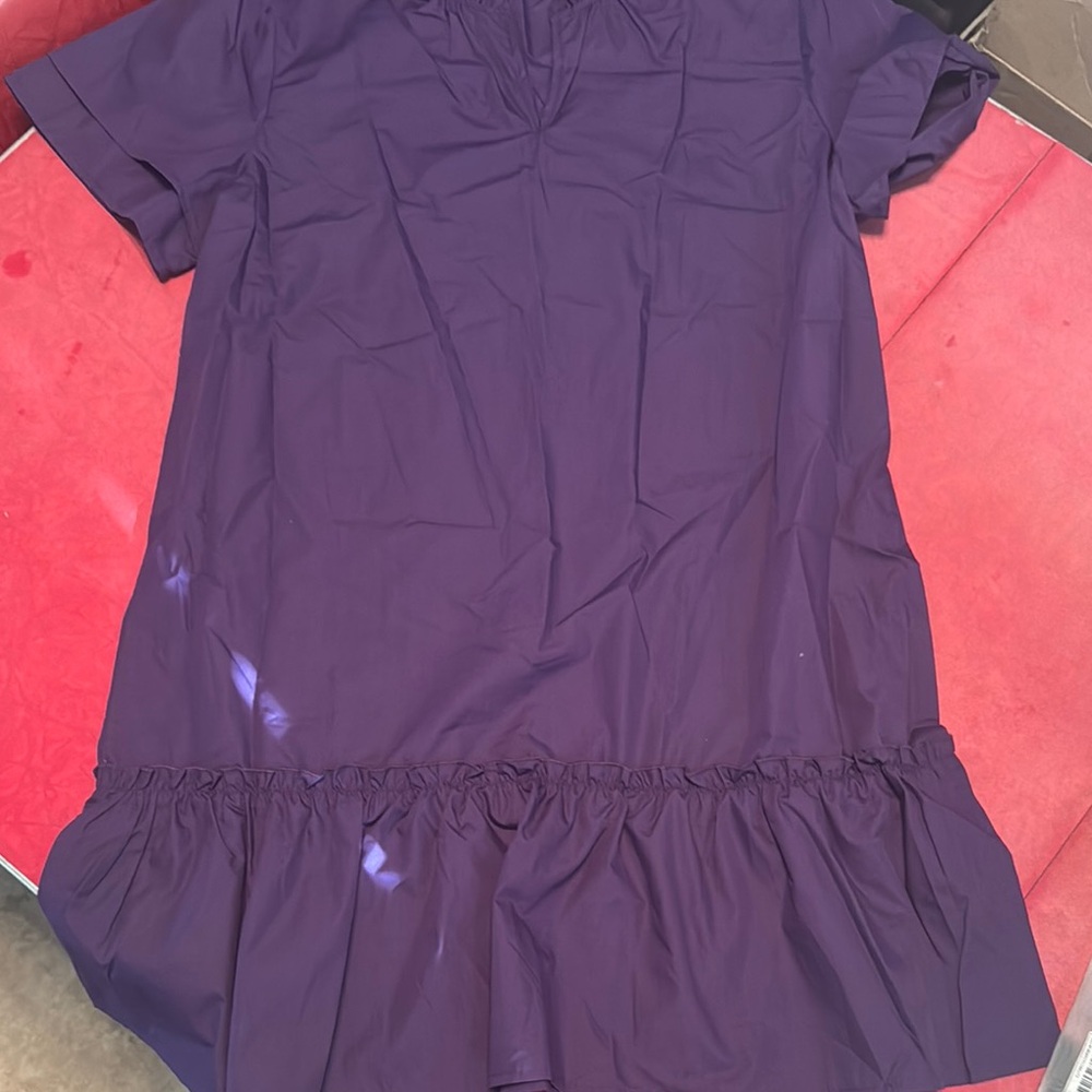 Purple Short Sleeve Dress